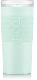 TRAVEL MUG Mug de voyage isotherme en inox double paroi, couvercle à vis hermétique, 0.35 l