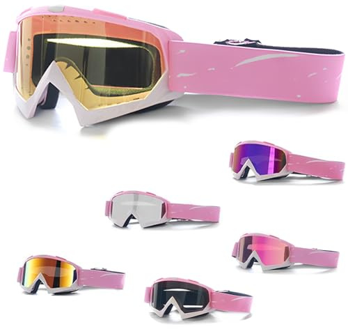DONGZQAN Skidglasögon glasögonbärare kvinnor, skidglasögon damer unisex