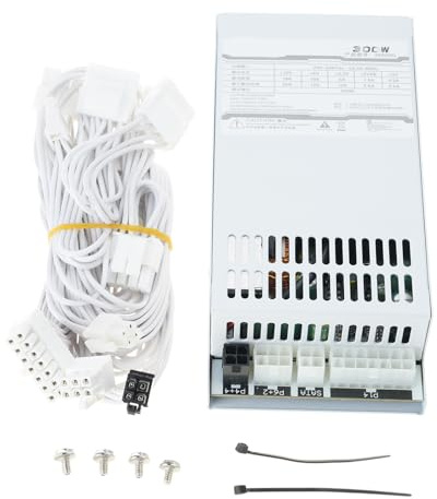 Bloc d'alimentation 300 W entièrement modulaire 1U pour postes de travail et PC de divertissement à domicile Blanc silencieux (sans adaptateur)