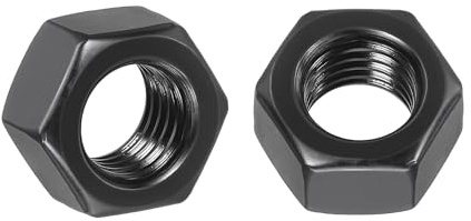 Kozelo 4pcs Hex Nuts - [M14-2] Carbon Steel Grade 8 Hardware Nuts for Mechanical Repair & Assembly, Standard Metric Coarse Thread Nut, Black