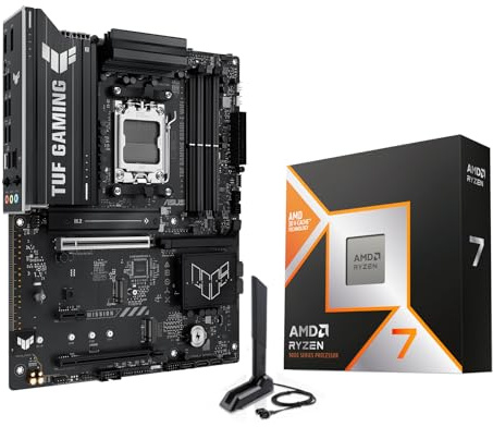 MICRO CENTER AMD Ryzen 7 9800X3D CPU Processor Bundle with ASUS TUF Gaming B650E-E WiFi AM5 ATX Motherboard (DDR5, PCIe 5.0 Ready, 3X M.2, Wi-Fi 6E, USB 20Gbps Type-C)