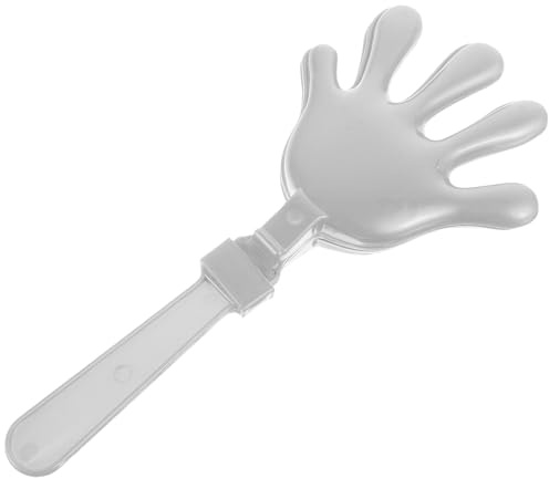PAMINGONO Battimano Rumoroso Argento in Plastica Sicura, Oggetto di Scena per Feste, Tifo Sportivo e Celebrazioni, Giocattolo Portatile per Eventi e Festival