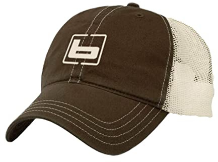 Banded Chino Twill Mesh Cap – Adjustable Snapback Hunting Hat – Breathable Outdoor Cap (US, Alpha, One Size, Brown/White)