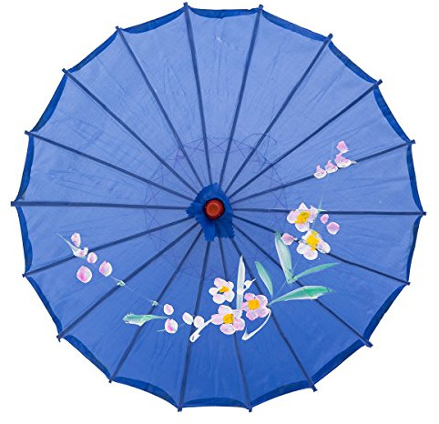 THY COLLECTIBLES 22 Kid's Size Japanese Chinese Umbrella Parasol For Wedding Parties, Photography, Costumes, Cosplay, Decoration And Other Events (Blue)