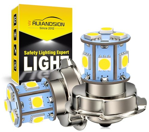 Ruiandsion 2 unids 10-80 V P26S Bombilla LED Super Brillante 5050 9SMD Chipsets 6000 K Bombilla LED blanca para faro de motocicleta