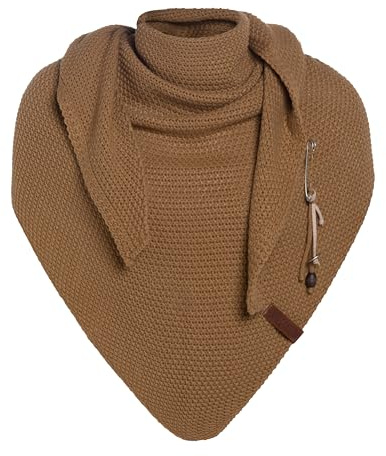 KNIT FACTORY - Dreiecksschal Coco - Damen Strickschal mit Wolle - Umschlagtuch für den Herbst und Winter - Winterschal - Dreieckstuch - Hochwertige Qualität - XXL Schal - 190 x 85 cm