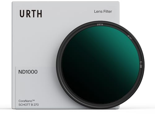 Urth 55 mm Graufilter ND1000 (10 Stop) ND Filter (Plus) | 20-lagig nanobeschichtet, HD-Optikglas, Neutraldichte-Belichtungsfilter für Kameraobjektive