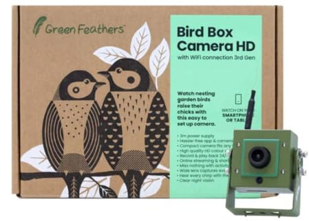 Green Feathers HD WiFi Bird Box Camera 3rd Gen (Wifi Camera Only)