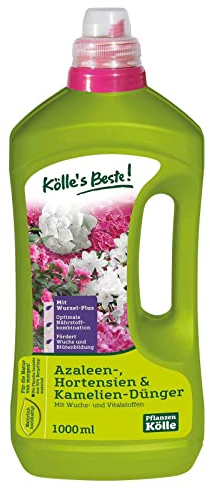 Azaleen-Hortensien-Dünger 1 l, Flüssigdünger für Azaleen und Hortensien, Düngemittel, Düngung, Kölle's Beste Azaleen-Hortensien-Dünger