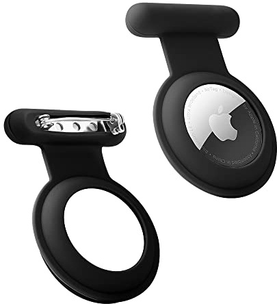 Traqueur GPS Caché Airtag, Pour Enfants, Personnes Âgées, Animaux de Compagnie, Vêtements - Plus Sûr Que la Montre Airtag. (Noir-2PCS)