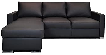 Quattro Meble Echtleder Ecksofa Mallorca 225 x 156 cm Sofa Couch mit Bettfunktion und Bettkasten Echt Leder Eckcouch Leder Sofa Ledercouch Viele Farben (156x225 Ecke Links)