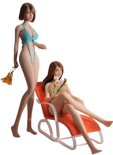 HiPlay TBLeague Seamless Action Figure Tall and Slender Body Type Large Bust 1:6 Scale S51A(Suntan,Without Head, Replaceable Feet)