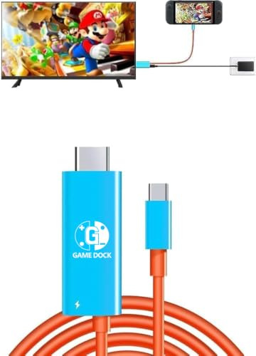GKEAPZA Switch Dock Cavo adattatore HDMI Uscita video 4k 100W PD Ricarica rapida per Switch/OLED Interruttore portatile Docking Station Cavo da 2 m per Switch/OLED, Steam Deck, Smartphone, PC