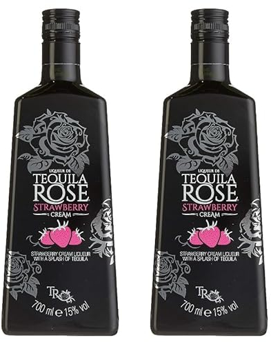 2 Flaschen Tequila Rose a 0,7l 15% Vol. Cream Likör Erdbeer + Space Keks a 45g von Onlineshop Bormann