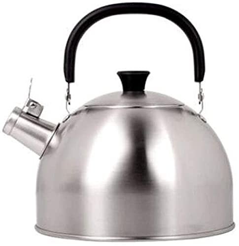 Wasserkocher, geeignet für die Küche zu Hause, Edelstahl-Wasserkocher, Outdoor, verdickter Wasserkocher, Induktionsherd, Gasherd, Pfeifen-Teekanne, Multifunktions-Wasserkocher, Silber, 3 l vision