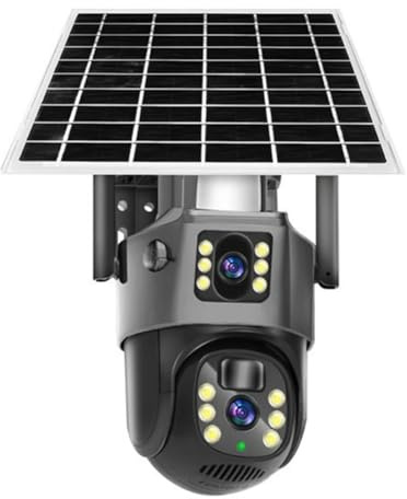 Loufy 4K 4G Carte SIM à double objectif avec caméras solaires 8MP sans fil Surveillance PTZ avec vision nocturne couleur Détection PIR V380 Pro B Accessoires de remplacement