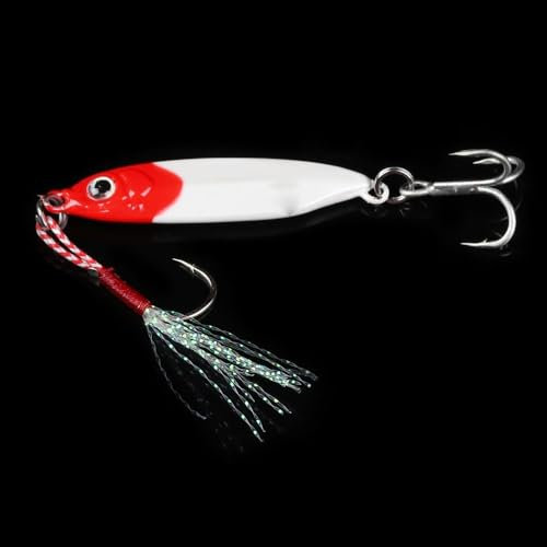 10/15/20/30g Jig brillait Dur appât pêche Plume métal Jigger leurre Accessoires coloré manivelle vairon coulant Filature appâts(A2,30g)