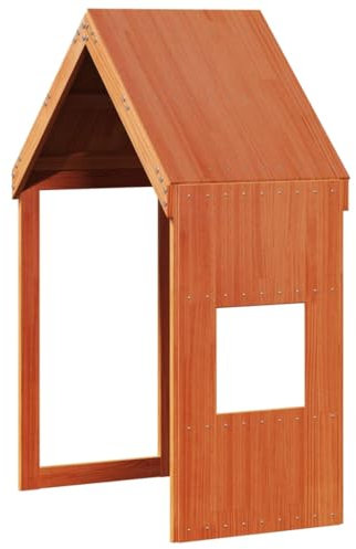 vidaXL Tetto Letto Bambini Marrone Cera 55x99x139,5 cm Massello Pino, tetto per letto, tettoia per letto bambini, baldacchino per letto bambini