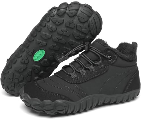 SAGUARO Barefoot Scarpe Invernali Bambini Leggeri e Antiscivolo con Foderato Caldo - Will Ⅰ, 25-36