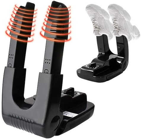 Hojalis Shoe Dryer, Boot Dryer with Timer & Adjustable Rack, Glove Dryer, Boot Warmer, Foldable & Quick Drying, Football Boot Dryer,Electric Shoe Dryer for Drying Shoes Boots Gloves Socks