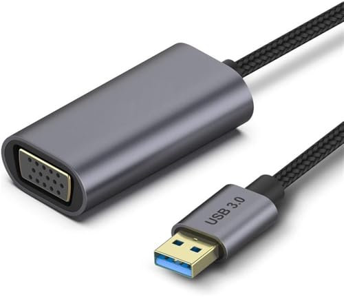 RIKYJIC Adaptador USB 3.0 macho a VGA hembra con cable de 0,15 metros para monitor/proyector