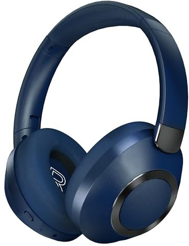 Lankey Sound Casque Bluetooth sans Fil avec Réduction de Bruit Hybride Active - 100 Heures de Lecture - Casque sans Fil, Bluetooth 5.3, Hi-FI Audio, Léger & Pliable, Voyage/Travail/Domicile, Bleu