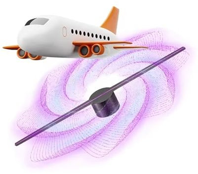 Proyector 3D, Equipo De Publicidad Con Pantalla LED Ventilador De Exhibición Holográfica 3D Ventilador De Proyector Holográfico 3D Luz LED,Ofreciendo infinitas posibilidades creativas