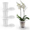 Maceta Orquidea 3 Piezas 5,5 Pulgadas Maceta Transparente Orquidea con Agujero De Drenaje Platillo OrquíDea Maceta De PláStico De Interior Al Aire Libre BalcóN Escritorio Maceta Orquidea