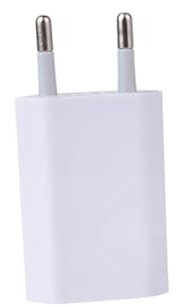 BEBEMOKO Cargador De Pared USB Portátil Adaptador Corriente Europeo 1a 5v Abs Viaje Compatible Teléfono Móvil Blanco Compacto