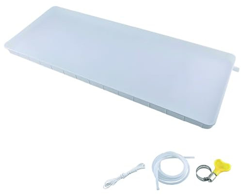 Abtropfschale für Klimaanlagen, Abtropfschale für Den Kondensatwassersammler, Auffangwanne mit Ablauf, Wasserauffangwanne für Innen-und Außengeräte(81x3x33cm/32x1x13in)