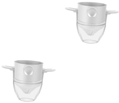 Alipis 2 Juegos cafetera de goteo filtros cafe Accesorio café casa canasta de filtro Fabricante filtrar taza de filtro de café de barra filtro de cafe casero Acero inoxidable