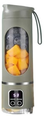 10 Blades Portable Fruit Juicer 450ml Capacity 3 Gears USB Rechargeable Blender Ice Crusher For Shakes And Smoothies Juicer Cup(Green)