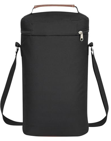 GOXQIT Wine Bag Cooler Bag For 2 Bottles Wine Bag Portable Bucket Carrier With Ice Champagne Picnic Pack Travel Carrier Wine Cooler Totes For Party(Deep blue)