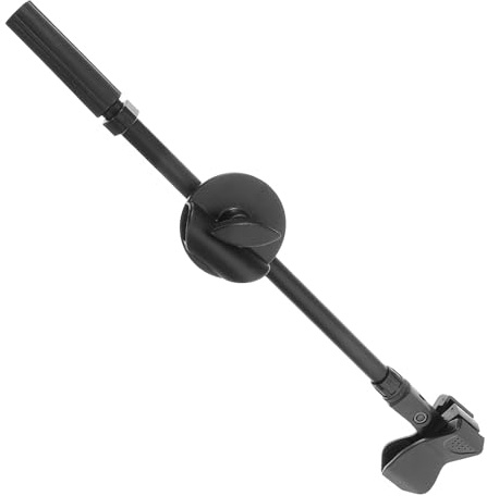 LOLIPPYY Supporto per Microfono con Braccio a Forbice Regolabile in Metallo e Plastico Nero, Asta Boom Sospensione da Tavolo con Altezza Regolabile, per Studio e Live