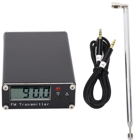 Wadakada Émetteur de Diffusion FM à Longue Portée 76 à 108 MHz, Onde Courte avec Antenne pour Les Programmes Musicaux