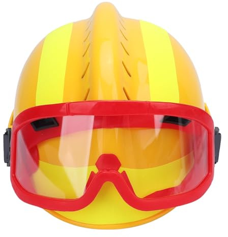 Hyuduo Casque de Sauvetage F2, Casque Rigide Réglable en PC avec Bande Réfléchissante à 360° et Lampe Frontale pour la Lutte Contre Les Incendies, la Construction et la sécurité Minière (Yellow)