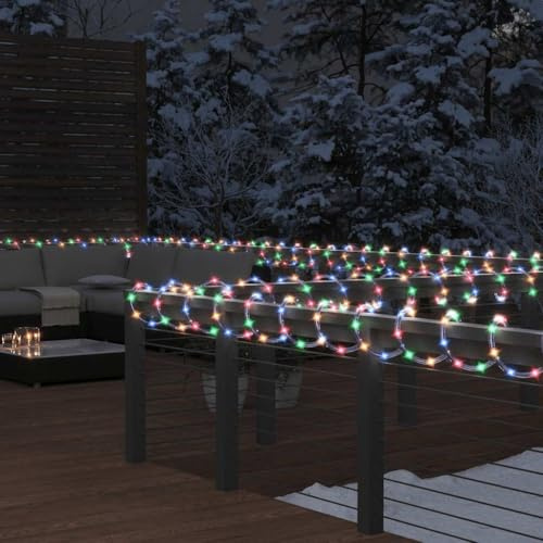 LoogCape Mehrfarbige LED Lichtschlauch 20 m mit 480 Leuchten IP44 für Innen Außen Dekorationen Weihnachtsfest Party Garten Balkon Zimmer mit Timer und Fernbedienung