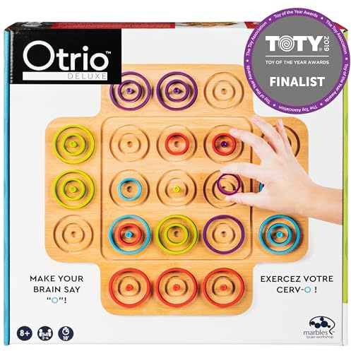 Spin Master Games, Otrio Wood Strategy Game, Interactive Puzzle Game, STEM Activity, 2 Players, for Ages 8 &Up
