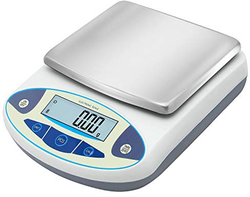 Bonvoisin Laborwaage 5000g, 0.01g Elektronische Analysenwaage Genauigkeit Laborlabor Pr?zisionswaage 110V-240V Digitale Küchenwaage