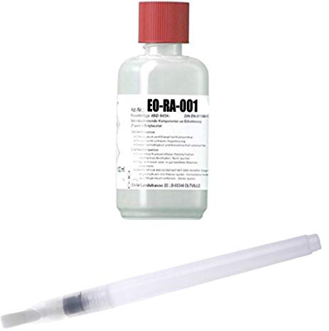 Emil Otto 500 ml Elektronik-Reiniger/Flux-Remover EO-RA-001 zur Entfernung von Flussmittelrückständen auf Leiterplatten + EO-Remover-Pen M (6 ml, unbefüllt)