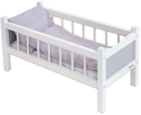 Betzold - Puppenbett Holz Weiß - Puppen Puppenmöbel-Zubehör Kinder