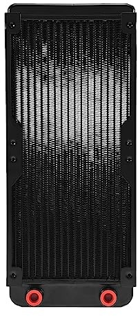 Refroidisseur de refroidissement par eau d'ordinateur de 240MM, 18 tubes en aluminium radiateur d'échangeur de chaleur radiateur de processeur adapté au système de refroidissement par eau d'ordinateur