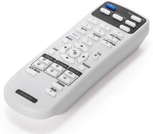 AuKing Projector Remote Control for Epson 1547200 EB-S02 EB-S02H EB-S11 EB-S110 EB-S11H EB-S12 EB-W01 EB-W02 EB-W12 EB-X02 EB-X11 EB-X11H EB-X12 EB-X14 EB-X15 EB- 420 425W 430 435W 470 475W 480 485