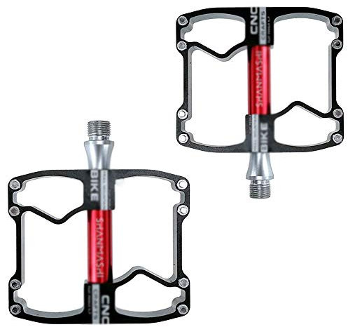 Pedales de bicicleta MU Bike Cycling de aleación de aluminio MTB, con antideslizantes, resistentes al agua, para bicicleta de carreras Mtb BMX, replacement, 9/16 pulgadas, universal