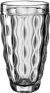 Leonardo Brindisi Trink-Glas 1 Stück, spülmaschinenfester Wasser-Kelch, Trink-Becher aus Glas, modernes Saft-Glas, grau, 370 ml, 021605