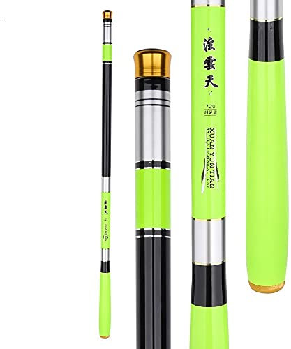 LUOSHUAI Stipprute Kohlefaser 2,7 m 3.6m 4,5m 5,4 m 6,3 m 7,2m Bach Angelrute Hard Hand Pole Carp Angelfutter Angelrute (Length : 7.2 m)