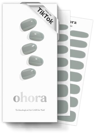 Ohora – Bandes de gel semi-durcies (N Brume crème), fonctionne avec toutes les lampes, qualité professionnelle, durable, facile à appliquer et à enlever - Comprend 2 tampons de préparation, lime à