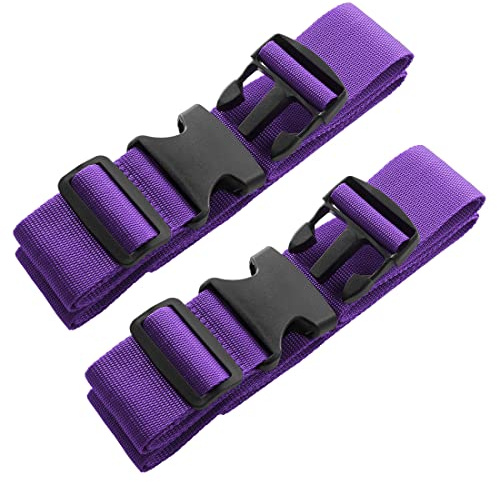 Youteer 2pcs 74″×2″Luggage Straps for Suitcases,Adjustable Suitcase Straps and Heavy Duty Strap Buckle Packing Straps Travel Accessories,Purple