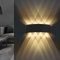 Lureshine Aplique Pared 22x8x5cm Arriba y Abajo de 8w Negro IP65 Lampara Led 3000K Blanco Cálido Interior/Exterior para Salón