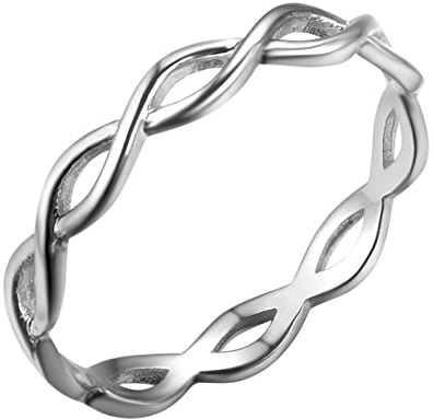 Homxi Sterling Silber 925 Damen,Engagement Trauringe Geflochten Verlobungsring Damen Silber
